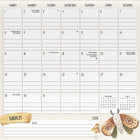 DateWorks 2026 16-Month Family Magnetic Wall Calendar - 12" x 12" - Animals - English-16 tear-off monthly pages with notes section for September 2024 to December 2025