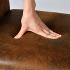 Homy Casa - Ensemble de 2 chaises pivotantes d'accueil pour bureau - Tissu en suède brun-Coussin doux offrant un confort supplémentaire lors de longues périodes d'assise.