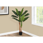 Monarch Specialties - Plante Artificielle - 55 po H - Bananier - Mis En Pot - Touche Réelle - Feuilles Vertes - Pot Noir-Cette plante artificielle d'intérieure comporte 15 feuilles vertes qui ont l'air réelles et qui peuvent être arrangées à votre convenance