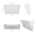 Storex Unbreakable Wall Pockets Letter - Clear - 3 Pack-11
