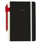 Gry Mattr Contrast Notebook with Pen - Black-A5 size notebook (5.83" W x 8.27" H) with hard cover