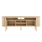 Modway Cadence 71" Curved TV Stand - Oak-9
