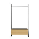 Manhattan Comfort - Paloma 38 po Placard Ouvert Suspendu Moderne Rembourré en Tissu Lin - Chêne Naturel-Assemblage à domicile requis Tout le matériel inclus