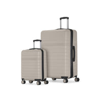 Bugatti Lisbon 2-Piece Hardside Luggage Set - Latte-Made from a durable blend of ABS and polycarbonate composite