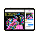 Apple - iPad 11 po, Écran Liquid Retina, Wi-Fi + Cellular, Puce A16, 256 Go, Argent-Apple pencil et magic keyboard folio: Jumelé à l’Apple Pencil (USB-C), iPad devient une planche à dessin immersive et un bloc-notes aux capacités phénoménales. Le Magic Keyboard Folio présente un design deux pièces polyvalent, avec clavier amovible et couverture arrière qui se fixent magnétiquement à iPad. L’Apple Pencil (1re génération) est aussi compatible avec iPad. 