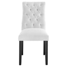 Modway - Duchess Tissu Chaise à manger Ensemble de 2 - Blanc-8