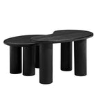 Modway Hackney Mango Wood Nesting Coffee Table Set - Black - Set of 2-Assembly Required