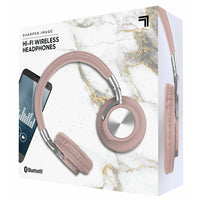 Sharper Image Dynamic Audio Hi-Fi Bluetooth Headphones - Pink-Bluetooth version 5.1