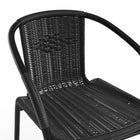 Chaise de restaurant empilable pour l’intérieur et l’extérieur en rotin noir (TLH-037-BK-GG)-7