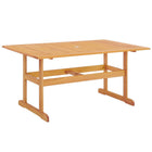 Modway Hatteras 59" Rectangle Outdoor Patio Eucalyptus Wood Dining Table - Natural-Outdoor Patio Dining Table