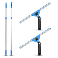 Gritt Commercial Window Washing Kit - 14" Swivel Window Squeegee - 6' Telescopic Pole - 2 Pack-2 tools for professional window cleaning