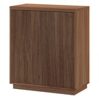Hudson&Canal - Meuble d'appoint Alston de 71 cm de largeur, , noyer satiné-La capacité de poids supérieure est de 45 lb, l'étagère du milieu peut supporter 25 lb, tandis que l'étagère inférieure peut supporter 35 lb