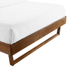 Modway Billie Wood Twin Platform Bed Frame - Walnut-Rubberwood Legs