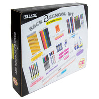BAZIC Products Back To School Kit - 66 Pieces Set-First choice for teachers & parents: Whether your child is preschool, kindergarten, 1st-5th grades, middle school, or high school, this school supply is ideal to meet their needs as they grow & learn.