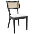 Modway Caledonia Fabric Upholstered Wood Dining Chair - Black/White - 2 Pack-Assembly Required