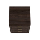 Manhattan Comfort - Evelyn 20" Table de nuit moderne à 3 tiroirs - Marron - Lot de 2-20 po L x 20 po l x 24 po H