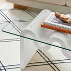 Modway - Ondine Plateau en verre Table basse - Blanc-Design rétro contemporain