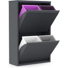 Ceha Canada CK 2-Door Metal Multipurpose Storage Cabinet - 24" W - Dark Grey-DURABLE CONSTRUCTION: Fully welded and sturdy, this multipurpose storage separator is built to last. Epoxy-polyester coating resists wear, making it perfect for home or office use