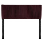 Modway Eloise Stain-Resistant Performance Velvet Queen Headboard - Mulberry-Height-Adjustable Mount Positions