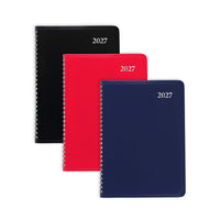 Staples 2027 Daily Planner - 5-3/4" H x 8-3/8" W - Assorted - Bilingual-12 months: January 2027 - December 2027