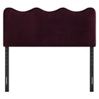 Modway Athena Stain-Resistant Performance Velvet Queen Size Headboard - Mulberry-Seven Adjustable Mounting Positions