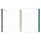 Blueline - Agenda Hebdomadaire/Mensuel 17 Mois D’Août À Décembre - 11 po H x 8 1/2 po l - Motif Floral - Bilingue-Section mots de passe