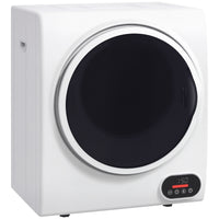 HOMCOM Portable 1.5 cu ft Compact Laundry Dryer - 850 W - White-Four modes: strong drying, intelligent drying (auto-off), additional low heat drying (removing odours), and normal drying