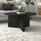 Hudson&Canal Anders 36"W Round Coffee Table - Black Grain-Clean with a soft, dry cloth and no harsh chemicals or abrasive cleaning materials