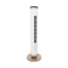 Seville Classics UltraSlimLine Oscillating Tower Fan with Light - White-3 Breeze Modes: Constant (even fan speed), Sleeping (speed gradually lowers), Natural (speed varies to simulate breeze)