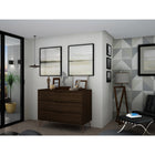Manhattan Comfort - Rockefeller commode moderne du milieu du siècle 35,24" - brun-Choisissez le design de votre poignée lorsque le produit est chez vous Option pour une poignée découpée ou un look affleurant