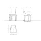 Manhattan Comfort Shubert 19.25" Modern Faux Leather and Velvet Upholstered Dining Chairs - Tan - Set of 2-Upholstered in 2 Textured Luxurious Faux Leather Front and Velvet Back with Foam Padding