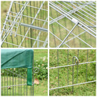 PawHut - Enclos extérieur en métal pour petits animaux, vert-Pour plus de stabilité, 4 piquets de sol sont inclus avec la cage en métal pour petits animaux 