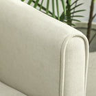HOMCOM 2 Seater Loveseat Sofa with Button Tufted Back - Cream White-High feet allow easy cleaning underneath by robot vacuums