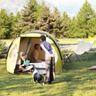 Outsunny 4 Person Camping Tent-Handy ceiling hook securely holds a lamp for illumination
