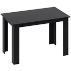 HOMCOM 47" Modern Dining Table with Wood Effect - Black-Sleek melamine-faced wood grain finish with light water resistance for daily use