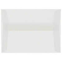 JAM Paper - Enveloppes d'invitation A9 en vélin translucide - 5,75 po x 8,75 po - Transparent - 25/paquet (900964615)-Enveloppes en papier translucide transparent