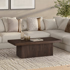 Hudson&Canal Torren 48"W Rectangular Coffee Table - Alder Brown-Features easy assembly