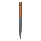Gry Mattr − Stylo à bille en bois gris et métal − 0,7 mm − encre noire-Encre noire