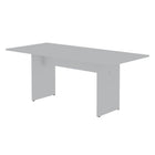 Manhattan Comfort Nomad 67.91" Modern Dining Set - White - Set of 3-Includes Adjustable Plastic Feet Stoppers