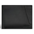 Champs Iconic Leather Center Wing Wallet - Black/Black-Leather Center wing wallet in gift box