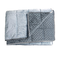 Bouncyband - Couverture sensorielle lestée en polaire douce de taille moyenne pour enfants, 10 lb, 65 po x 45 po-AUGMENTER LA CONCENTRATION : Couverture réversible bicolore avec picots doux d'un côté et peluche douce et soyeuse de l'autre, combinée à une répartition uniforme du poids pour aider les enfants à se concentrer