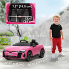Aosom 12V Audi RS e-tron GT Kids Electric Ride-On Car with Remote Control - Pink-Power indicator to keep track of remaining battery power 