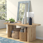 Hudson&Canal - Lampe de table Carlina en céramique de 63 cm de haut avec abat-jour en tissu - Bleu marine mat/blanc-Associé à un abat-jour en tissu tambour blanc