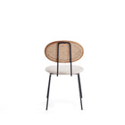 Manhattan Comfort Jardin 19.09" Industry Chic Upholstered Dining Chair - Nature and Oatmeal - Set of 2-Delivered to you Fully Assembled! No Assembly Required