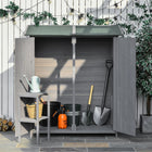 Outsunny Garden Storage Shed with Asphalt Roof - 55" x 30"-Planed timber floor joists to keep sturdy 
