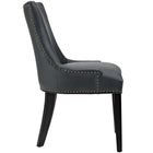 Modway Marquis Vegan Leather Dining Chair - Black-Dense Foam Padding