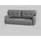 HOMCOM 58" Loveseat Sofa for Bedroom with Cushions - Grey-2 tufted back cushions for added comfort and aesthetics