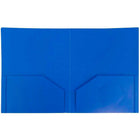 JAM Paper 2-Pocket Heavy Duty Folders - Blue - 6 Pack-Size: 9.5 x 11.625 inches | Easily fits 8.5" x 11" documents