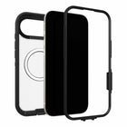 OtterBox Defender Pro XT Clear Compatible with MagSafe Case with Holster for iPhone 17 Air - Dark Side Black-Built rugged yet thin with grippable rubber edges for secure carry & shock absorption