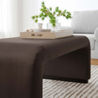 Modway Koda Performance Velvet Waterfall Ottoman - Black/Chocolate Brown-Dense Foam Padding